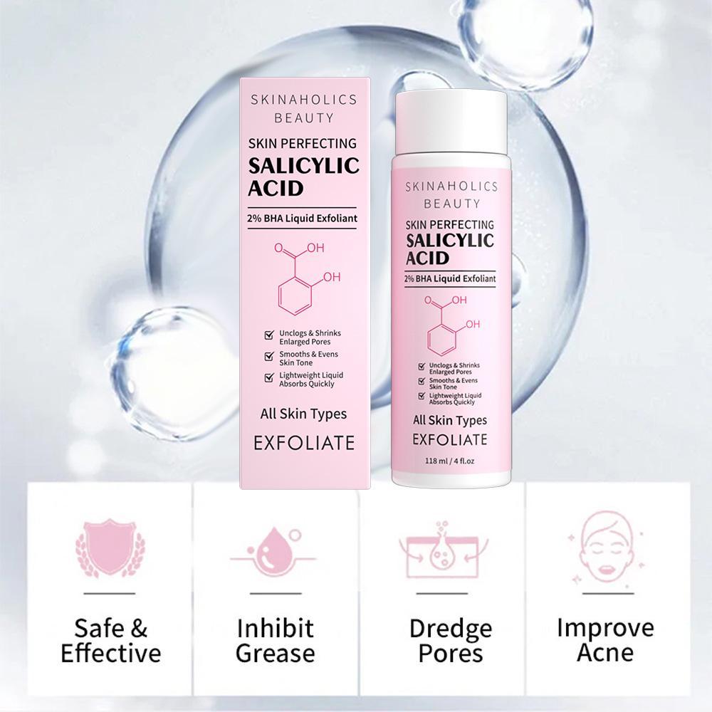 2% BHA Salicylic Acid Liquid Exfoliant Cleanser PH Balanced Unclogs pores 118ml